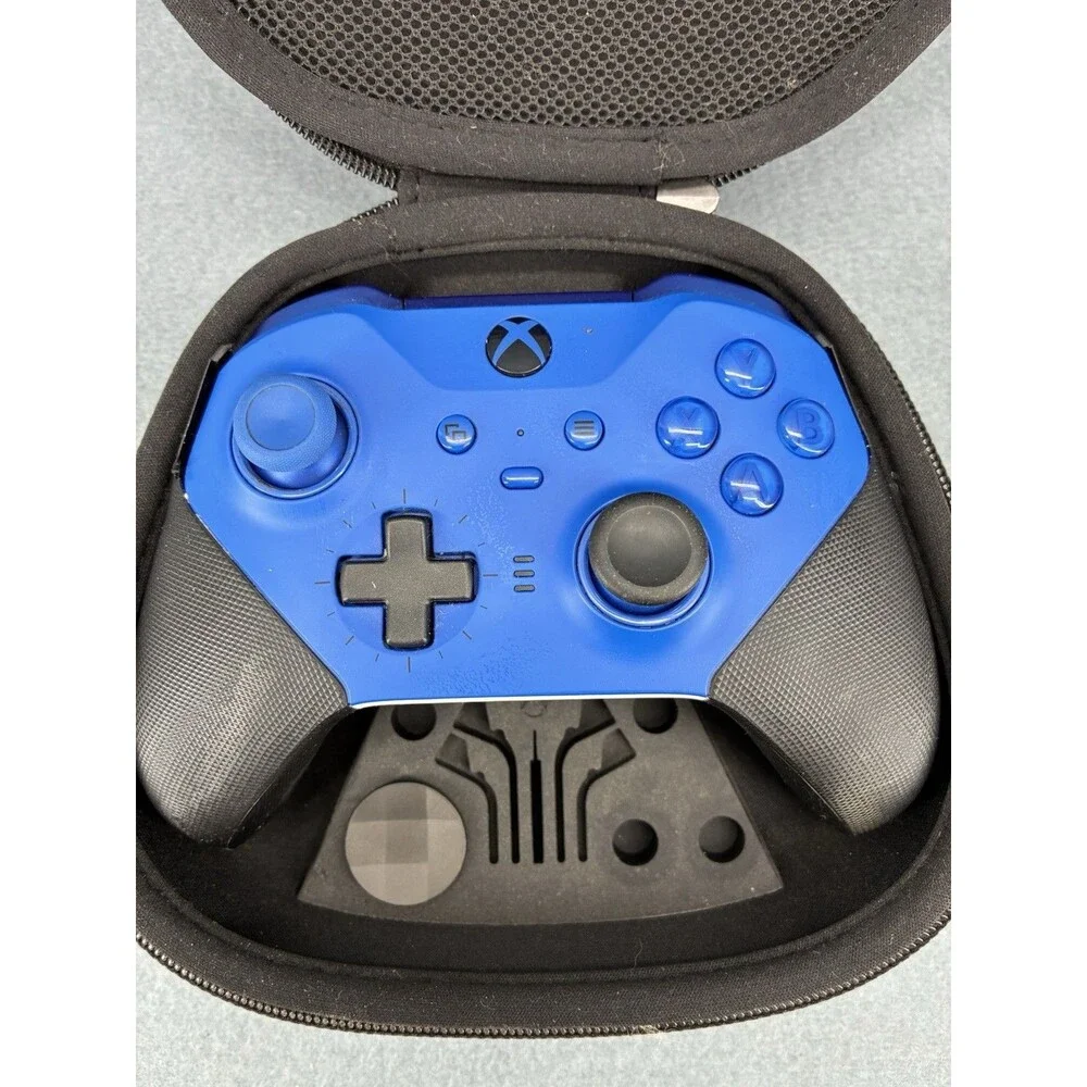Xbox Elite Wireless Controller Series 2 Blue Custom w/ Case Parts Repair